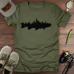 Forest Fish T Shirt Gift For Fishing Enthusiast