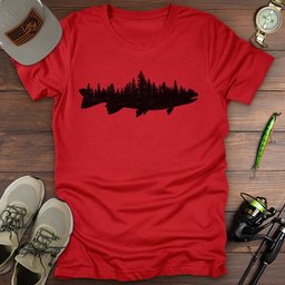 Forest Fish T Shirt Gift For Fishing Enthusiast