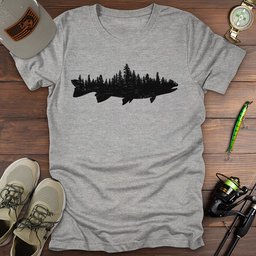 Forest Fish T Shirt Gift For Fishing Enthusiast