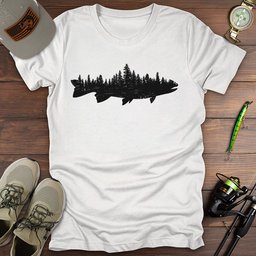 Forest Fish T Shirt Gift For Fishing Enthusiast
