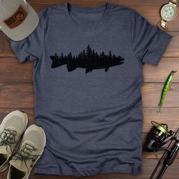 Forest Fish T Shirt Gift For Fishing Enthusiast