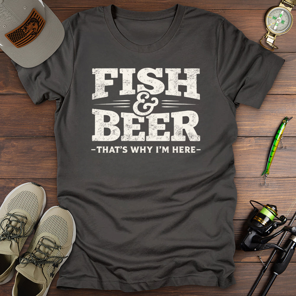 Fish Beer T Shirt Gift For Fishing Enthusiast