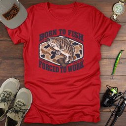 Forced To Work T Shirt Gift For Fishing Enthusiast