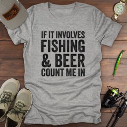 Fishing Beer T Shirt Gift For Fishing Enthusiast