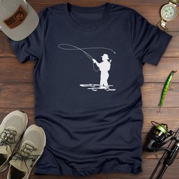 Fly Fisherman Png T Shirt Gift For Fishing Enthusiast