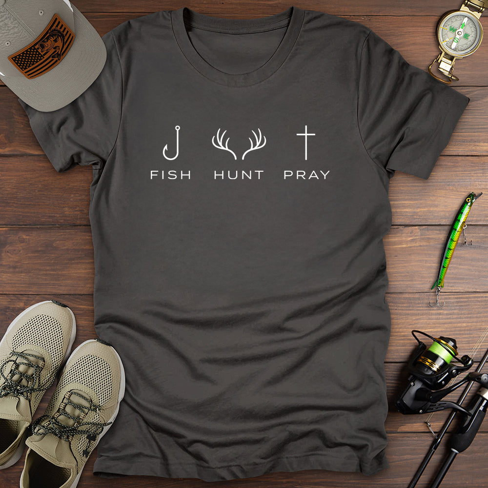 Fish Hunt Pray T Shirt Gift For Fishing Enthusiast