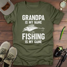Grandpa Fishing Is My Game T Shirt Gift For Grandpa