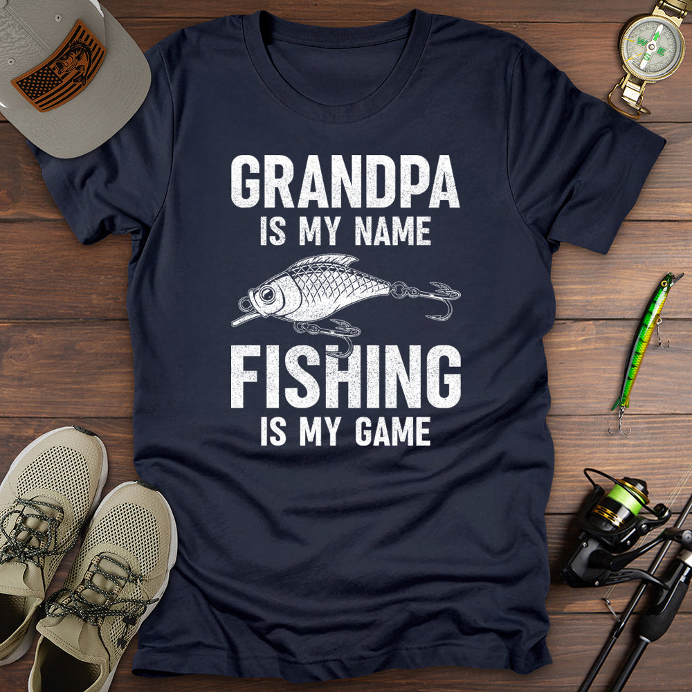 Grandpa Fishing Is My Game T Shirt Gift For Grandpa