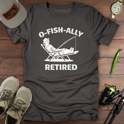 Ofishally Retired T Shirt Gift For Fishing Enthusiast