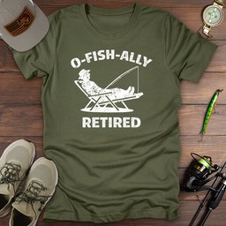 Ofishally Retired T Shirt Gift For Fishing Enthusiast