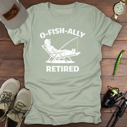 Ofishally Retired T Shirt Gift For Fishing Enthusiast