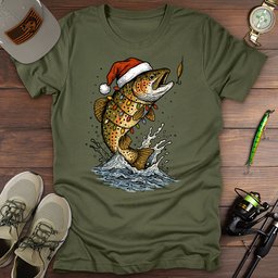 Merry Troutmas T Shirt Gift For Fishing Enthusiast