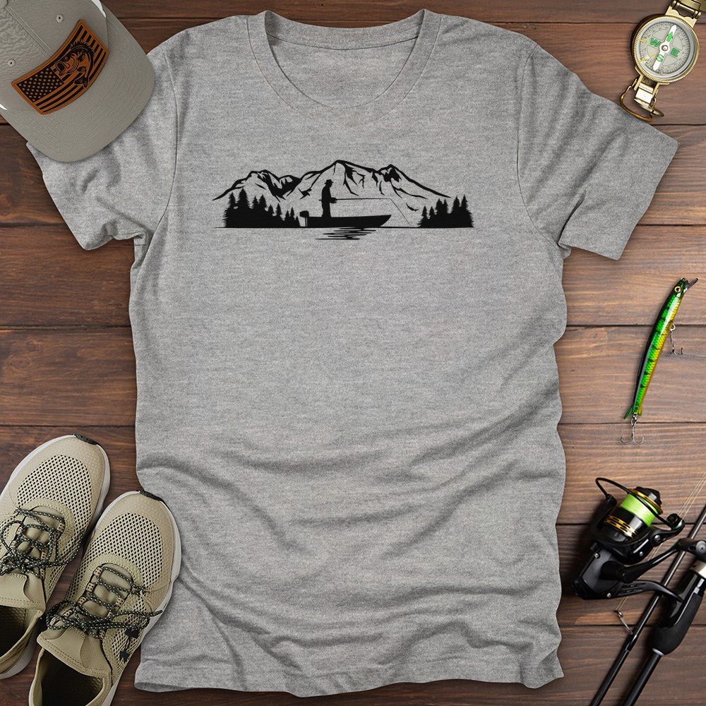 Mountain Rise T Shirt Gift For Fishing Enthusiast