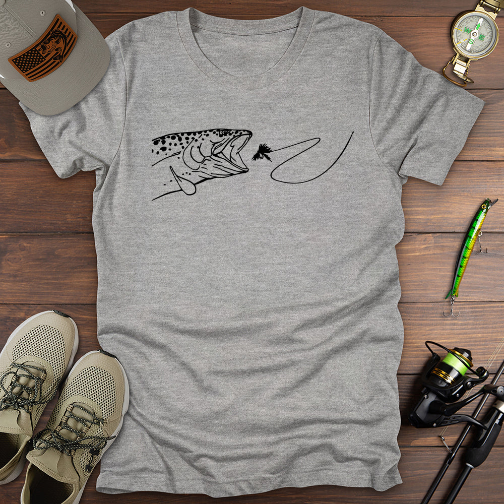 Hooked In Motion T Shirt Gift For Fishing Enthusiast