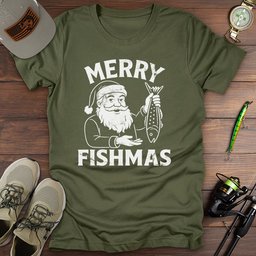 Merry Fishmas Vintage T Shirt Gift For Fishing Enthusiast