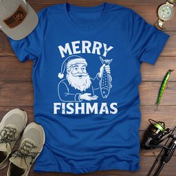 Merry Fishmas Vintage T Shirt Gift For Fishing Enthusiast