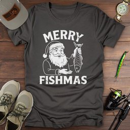 Merry Fishmas Vintage T Shirt Gift For Fishing Enthusiast