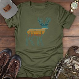 Midnight Deer T Shirt Gift For Fishing Enthusiast