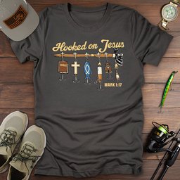 Hooked On Jesus T Shirt Gift For Fishing Enthusiast