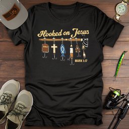 Hooked On Jesus T Shirt Gift For Fishing Enthusiast