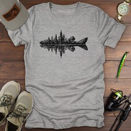 Pine Water T Shirt Gift For Fishing Enthusiast