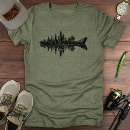 Pine Water T Shirt Gift For Fishing Enthusiast