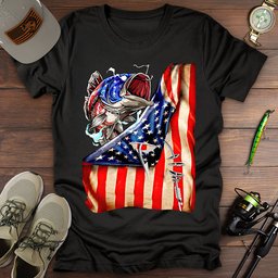 Fishing American Flag T Shirt Gift For Fishing Enthusiast