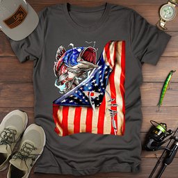 Fishing American Flag T Shirt Gift For Fishing Enthusiast