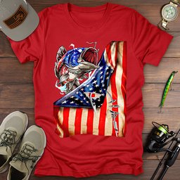 Fishing American Flag T Shirt Gift For Fishing Enthusiast