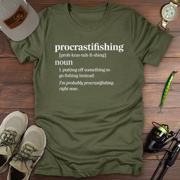 Procrastifishing T Shirt Gift For Fishing Enthusiast