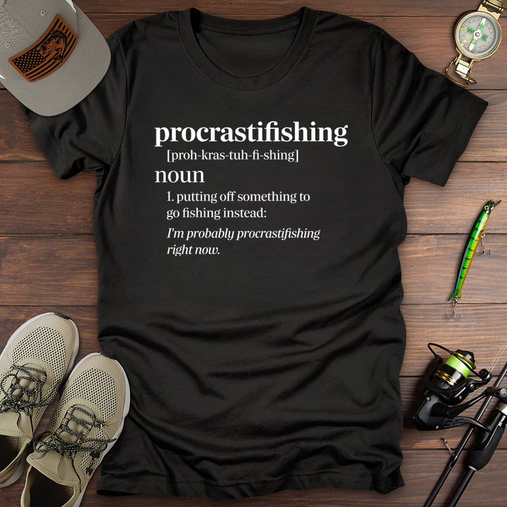 Procrastifishing T Shirt Gift For Fishing Enthusiast