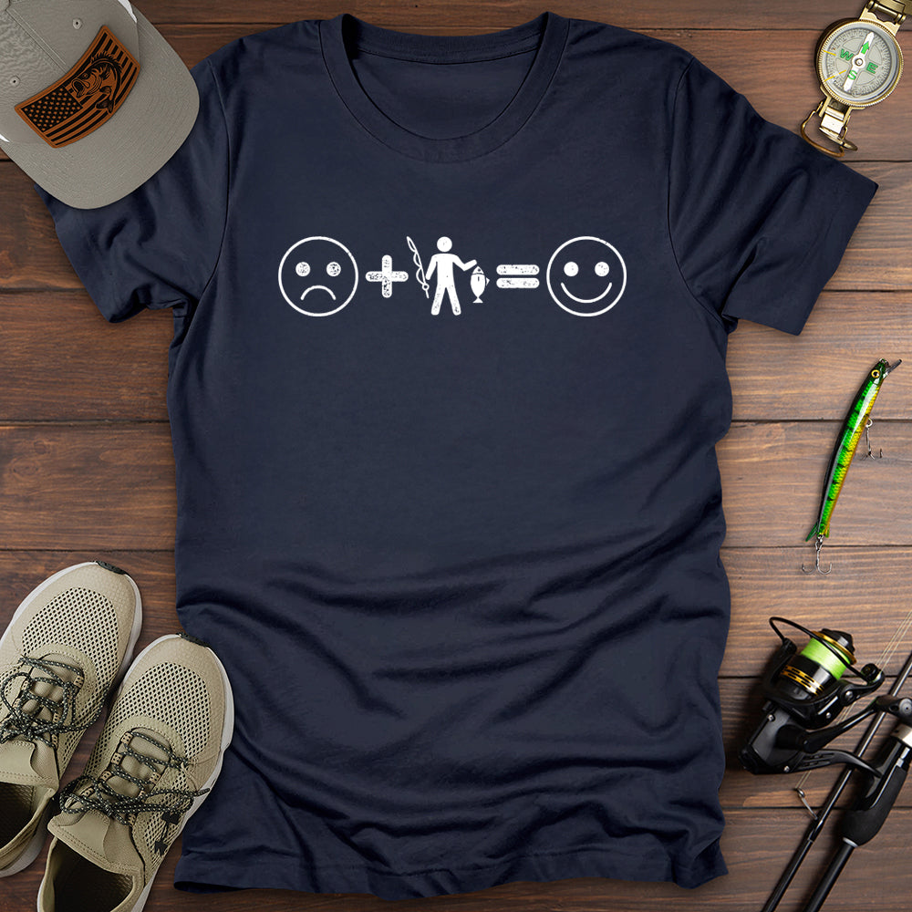 Fishing Happiness T Shirt Gift For Fishing Enthusiast