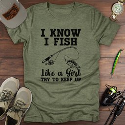 Like A Girl T Shirt Gift For Fishing Enthusiast