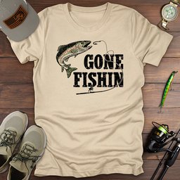 Gone Fishin T Shirt Gift For Fishing Enthusiast