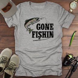 Gone Fishin T Shirt Gift For Fishing Enthusiast