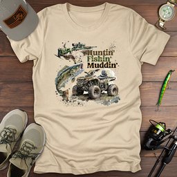 Huntin Fishin Muddin T Shirt Gift For Fishing Enthusiast