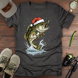 Merry Bassmas T Shirt Gift For Fishing Enthusiast