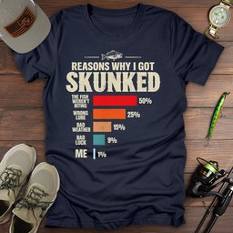 Reasons Why Skunked T Shirt Gift For Fishing Enthusiast