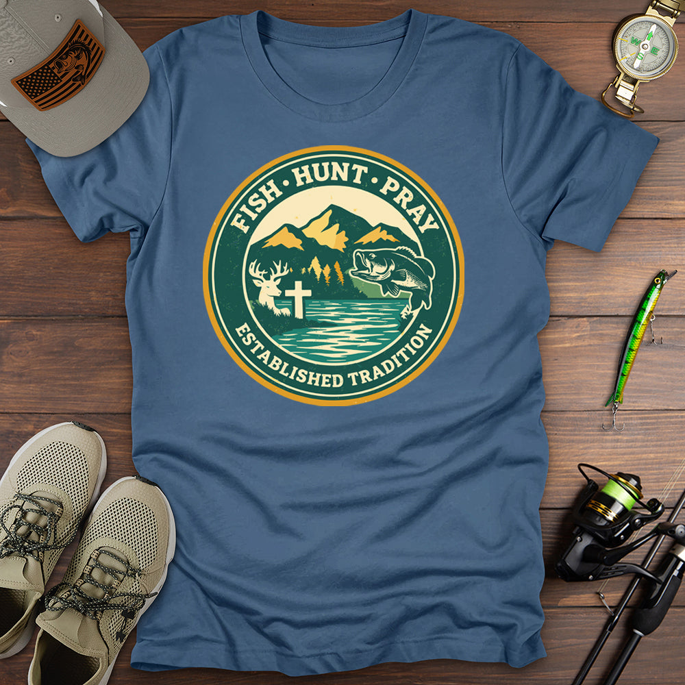 Hunt Fish Pray T Shirt Gift For Fishing Enthusiast