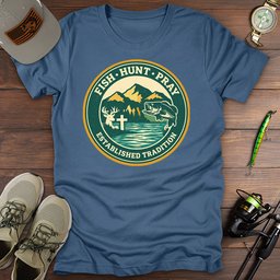Hunt Fish Pray T Shirt Gift For Fishing Enthusiast
