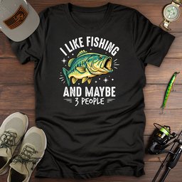 Like Fishing 3 People T Shirt Gift For Fishing Enthusiast