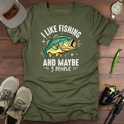 Like Fishing 3 People T Shirt Gift For Fishing Enthusiast