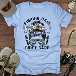 Fishing Hair T Shirt Gift For Fishing Enthusiast
