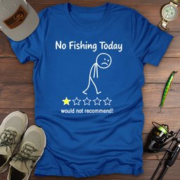 No Fishing 1 Star T Shirt Gift For Fishing Enthusiast