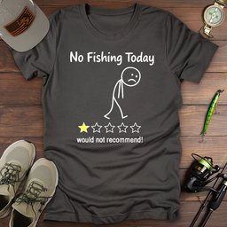 No Fishing 1 Star T Shirt Gift For Fishing Enthusiast