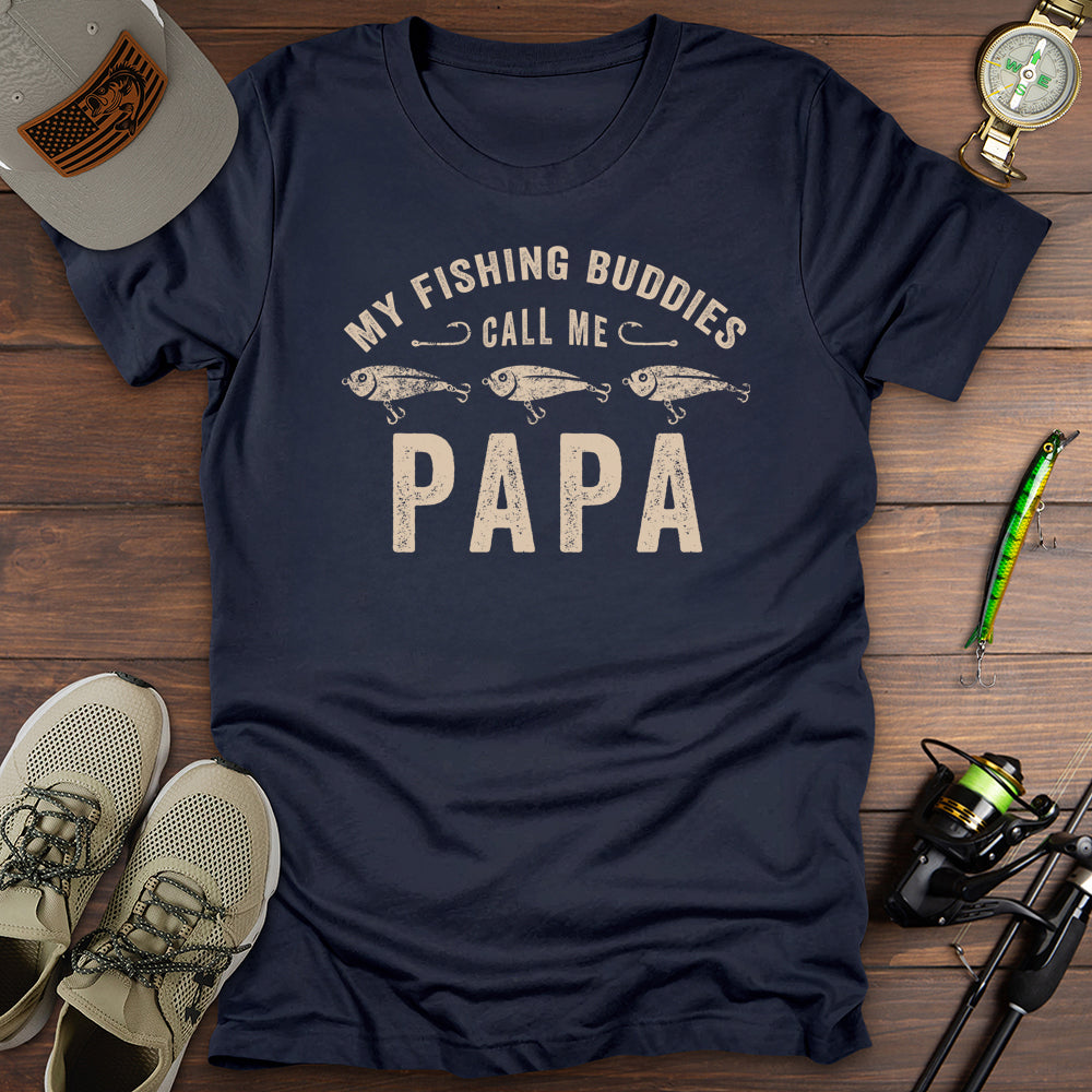 Fishing Buddies Call Me Papa T Shirt Gift For Dad