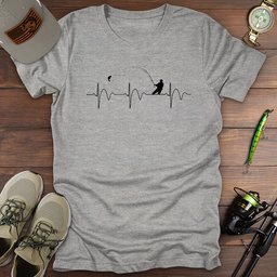 Fishing Heartbeat T Shirt Gift For Fishing Enthusiast