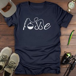 Love Minimal T Shirt Gift For Fishing Enthusiast