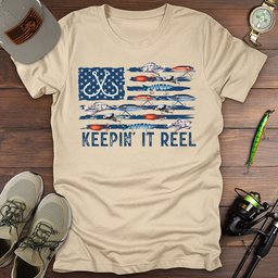 Keepin IT Reel T Shirt Gift For Fishing Enthusiast