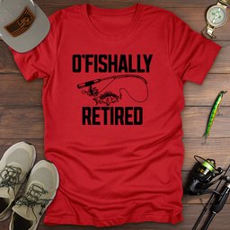 Ofishally Retired T Shirt Gift For Fishing Enthusiast